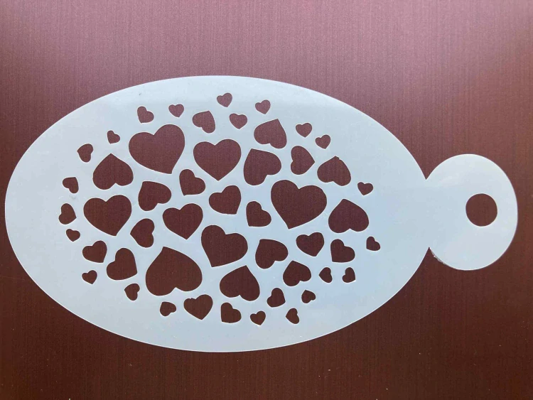 Šablona srdce textura - opakovaně použitelná