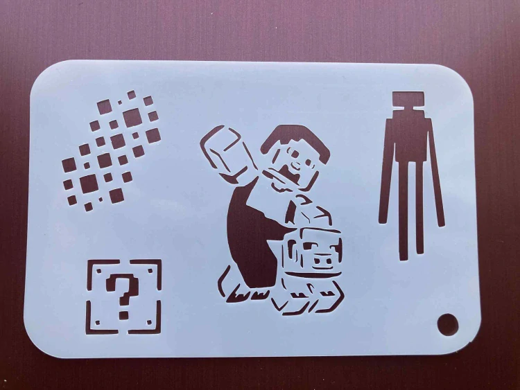 Šablona Minecraft kolekce Steve - opakovaně použitelná