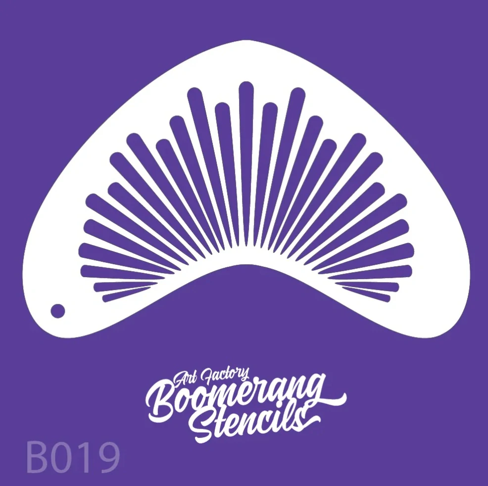 Šablona Boomerang sluneční paprsky - opakovaně použitelná