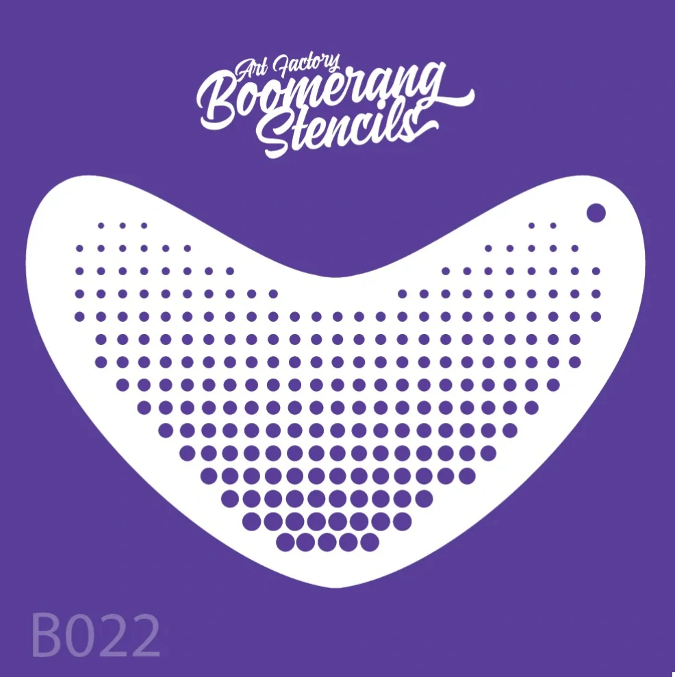 Šablona Boomerang tečky - opakovaně použitelná