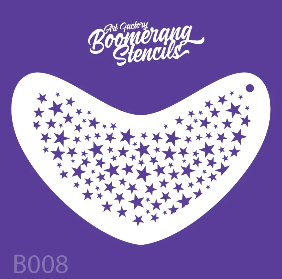 Šablona Boomerang hvězdičky - opakovaně použitelná