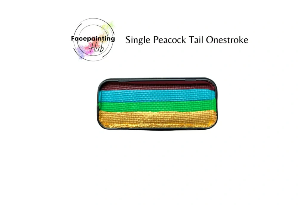 One stroke - Peacock Tail Facepaint Hub