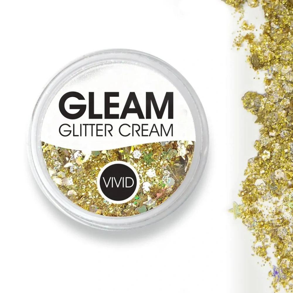 Vivid chunky třpytky v krému Gold Dust