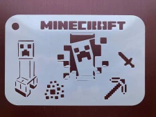 Šablona Minecraft kolekce Creeper - opakovaně použitelná