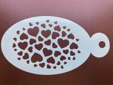 Šablona srdce textura - opakovaně použitelná