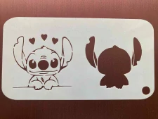 Šablona Stitch se srdíčky dvoufázový - opakovaně použitelná