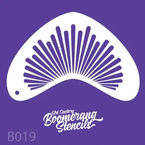 Šablona Boomerang sluneční paprsky - opakovaně použitelná