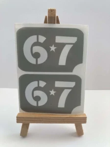 Six Seven 1+1 zdarma šablonka třpytivé tetování