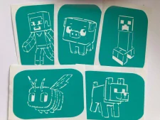 Lepící šablonka na airbrush Minecraft kolekce