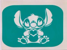 Lepící šablonka na airbrush Stitch se srdíčkem