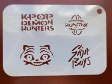 Šablona Huntrix nápisy - opakovaně použitelná