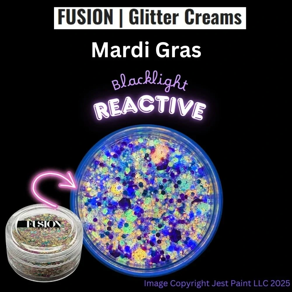 Fusion třpytky v krému UV Mardi Gras