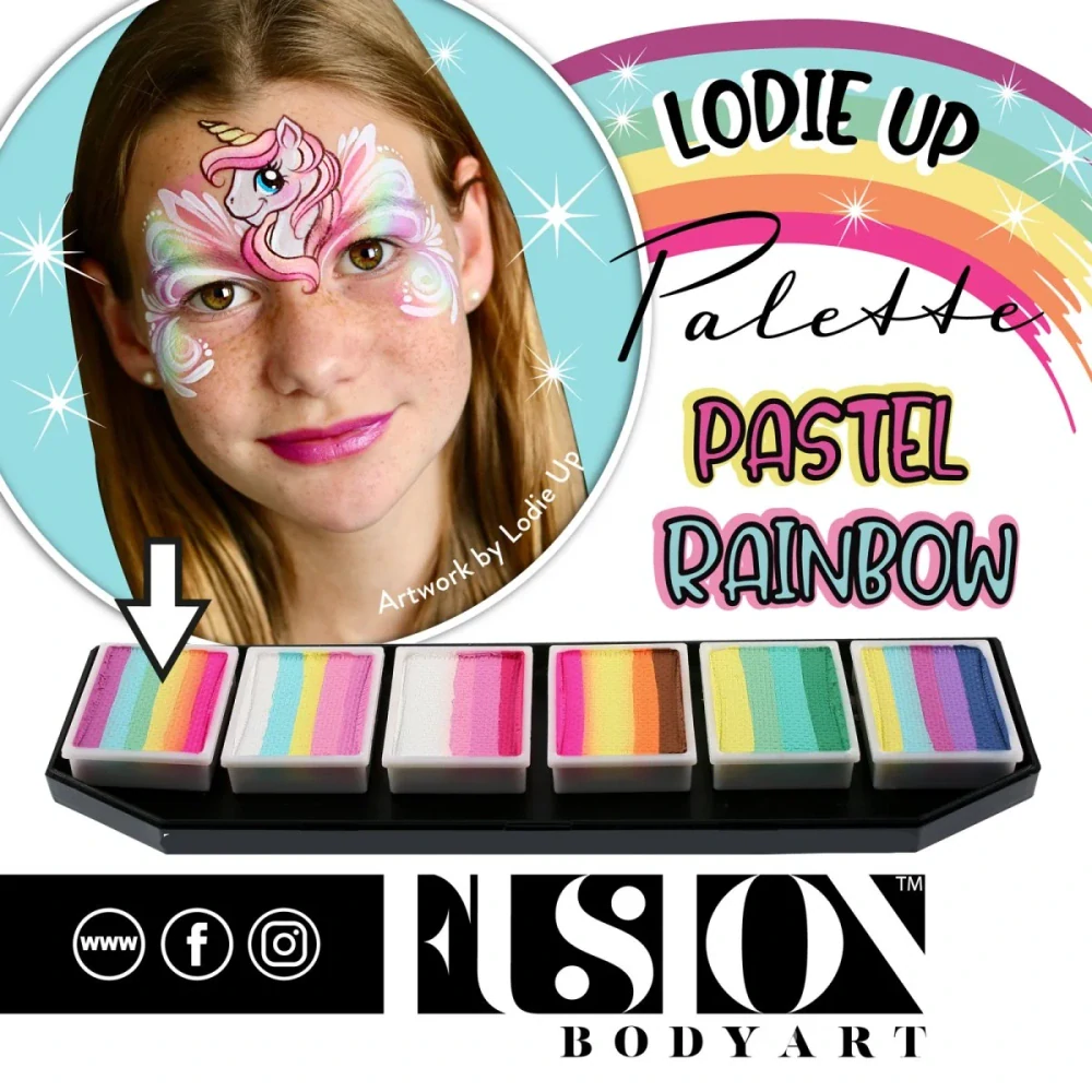 Paletka Fusion - Lodie Up Cute Pastel Rainbow Palette