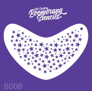 Šablona Boomerang hvězdičky - opakovaně použitelná