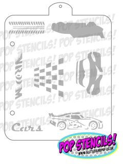 Šablona na obličej POP Stencils CARS kolekce